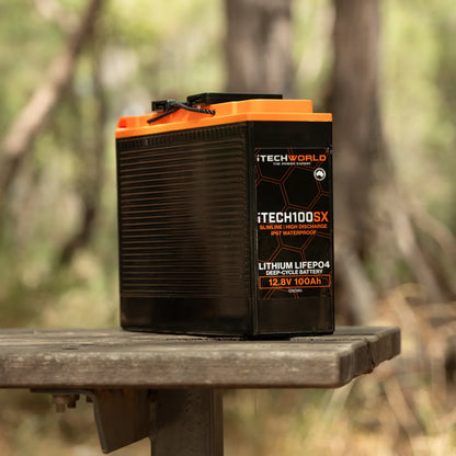 iTechworld iTECH100SX Lithium Deep Cycle Slim Battery LiFePO4 100Ah