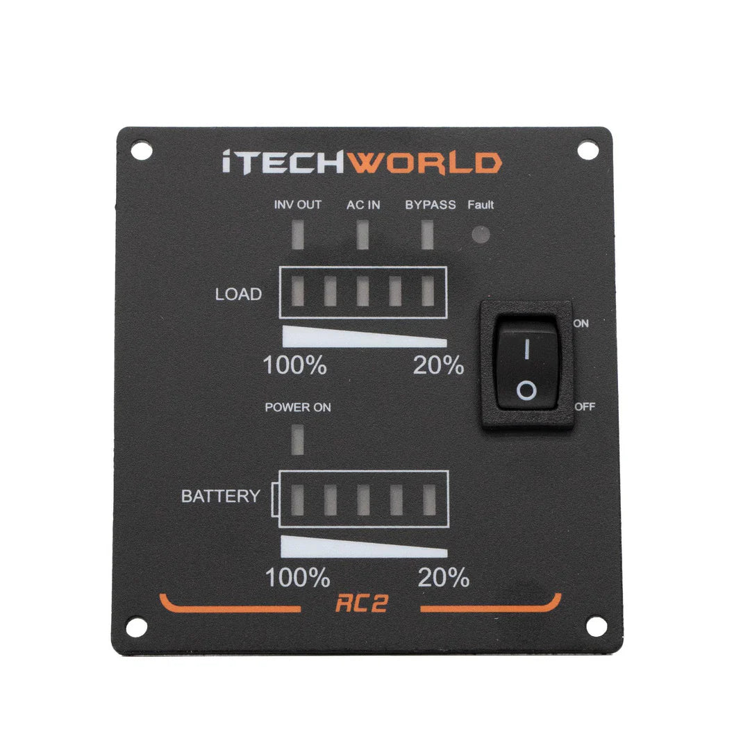 RC2 INTELLIGENT ON/OFF REMOTE CONTROL FOR ITECHWORLD PURE SINE WAVE INVERTERS WITH ATS AND RCD