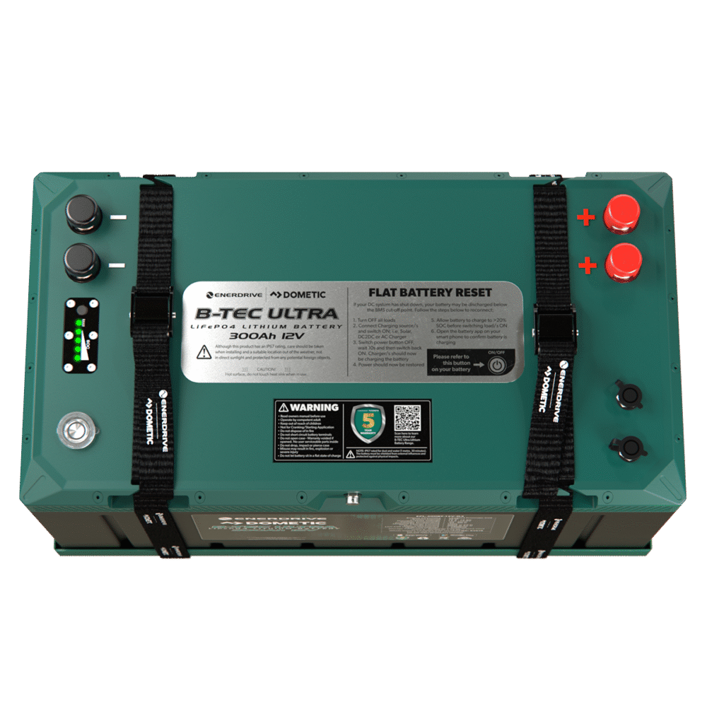 Enerdrive B-TEC ULTRA 12V 300Ah Lithium Battery IP67 Waterproof