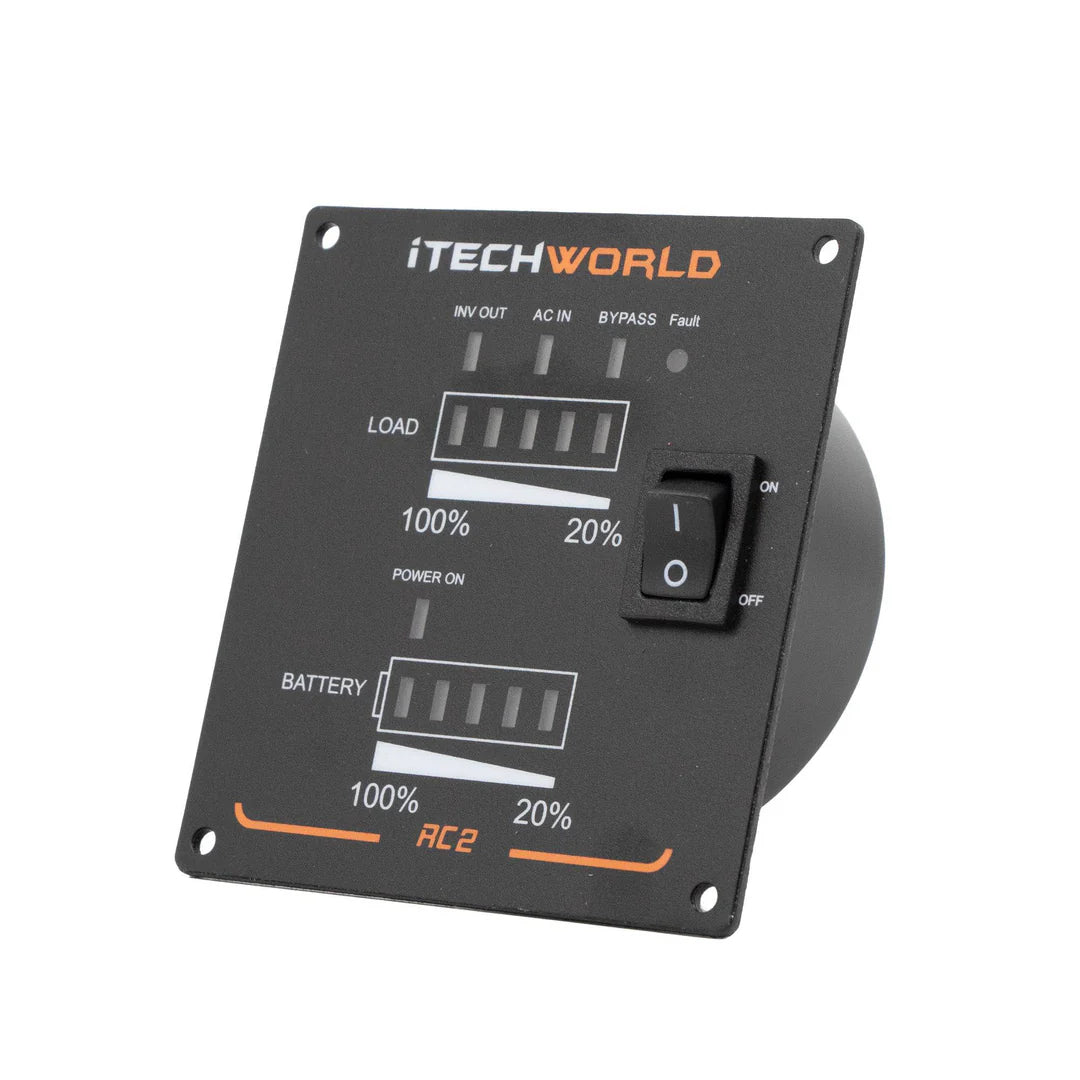 RC2 INTELLIGENT ON/OFF REMOTE CONTROL FOR ITECHWORLD PURE SINE WAVE INVERTERS WITH ATS AND RCD