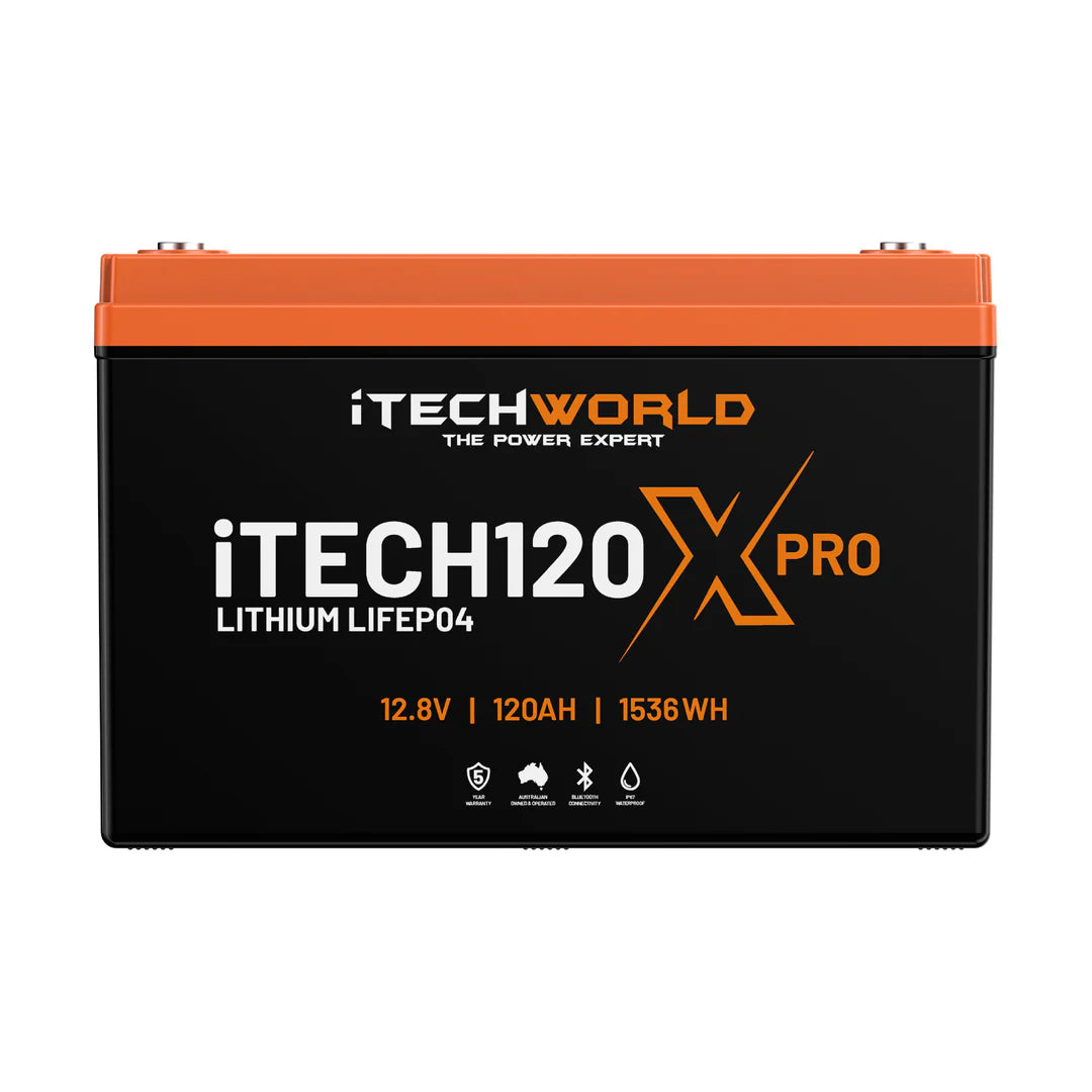 ITECH120X PRO (NEW 2025 MODEL) LIFEPO4 120AH LITHIUM DEEP CYCLE BATTERY WITH BLUETOOTH