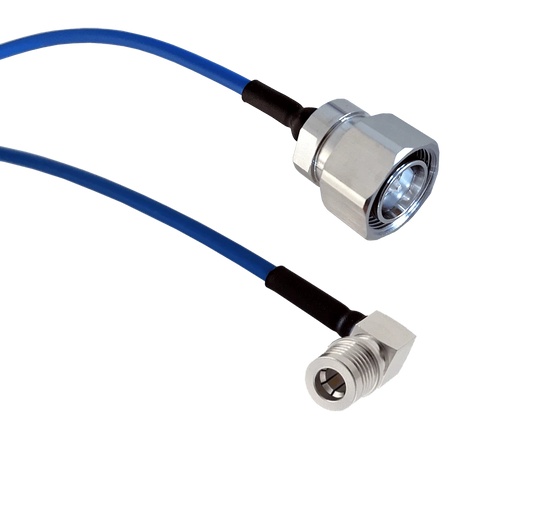 Powertec PSF-402 Patch Cable 4.3-10 Male to QMA Male Right Angle 50cm