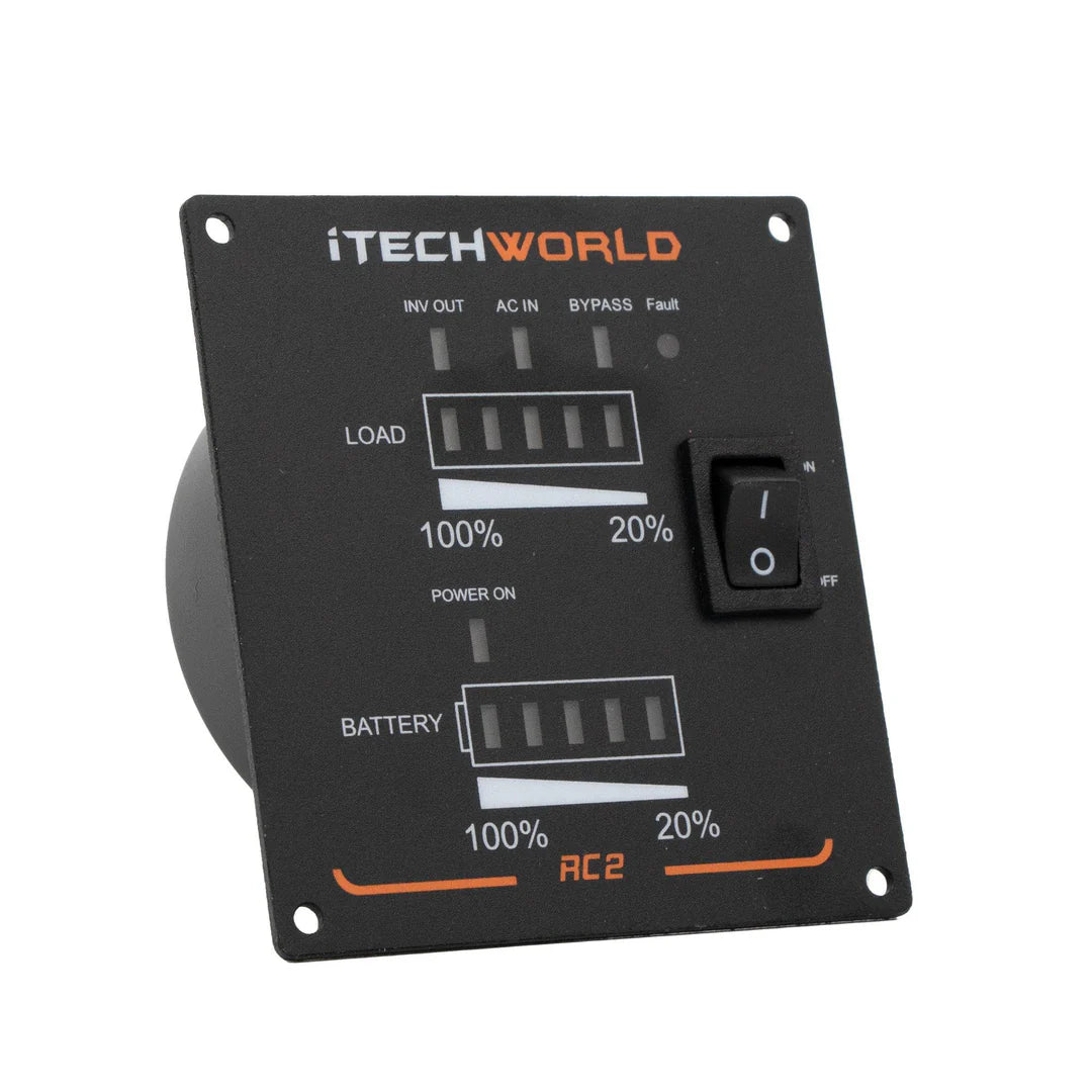 RC2 INTELLIGENT ON/OFF REMOTE CONTROL FOR ITECHWORLD PURE SINE WAVE INVERTERS WITH ATS AND RCD