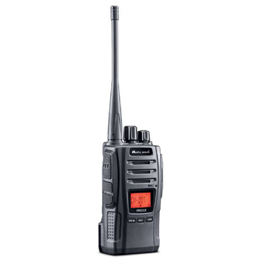 Midland PRO5X - 5W Dual-Band UHF CB/LMR Handheld Radio with IP54 Protection