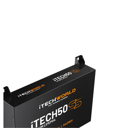 iTECH50SS Super Slim Deep Cycle Lithium Battery with Bluetooth LiFePO4 50Ah