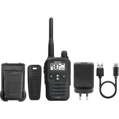Uniden UH825-2TP 80 Channel 2 Watt UHF Handheld Tradies Pack
