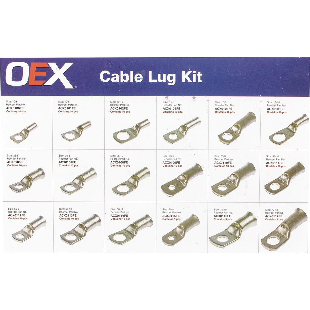 OEX Flare Entry Lug Kit 165 Pce - ACX0120FE