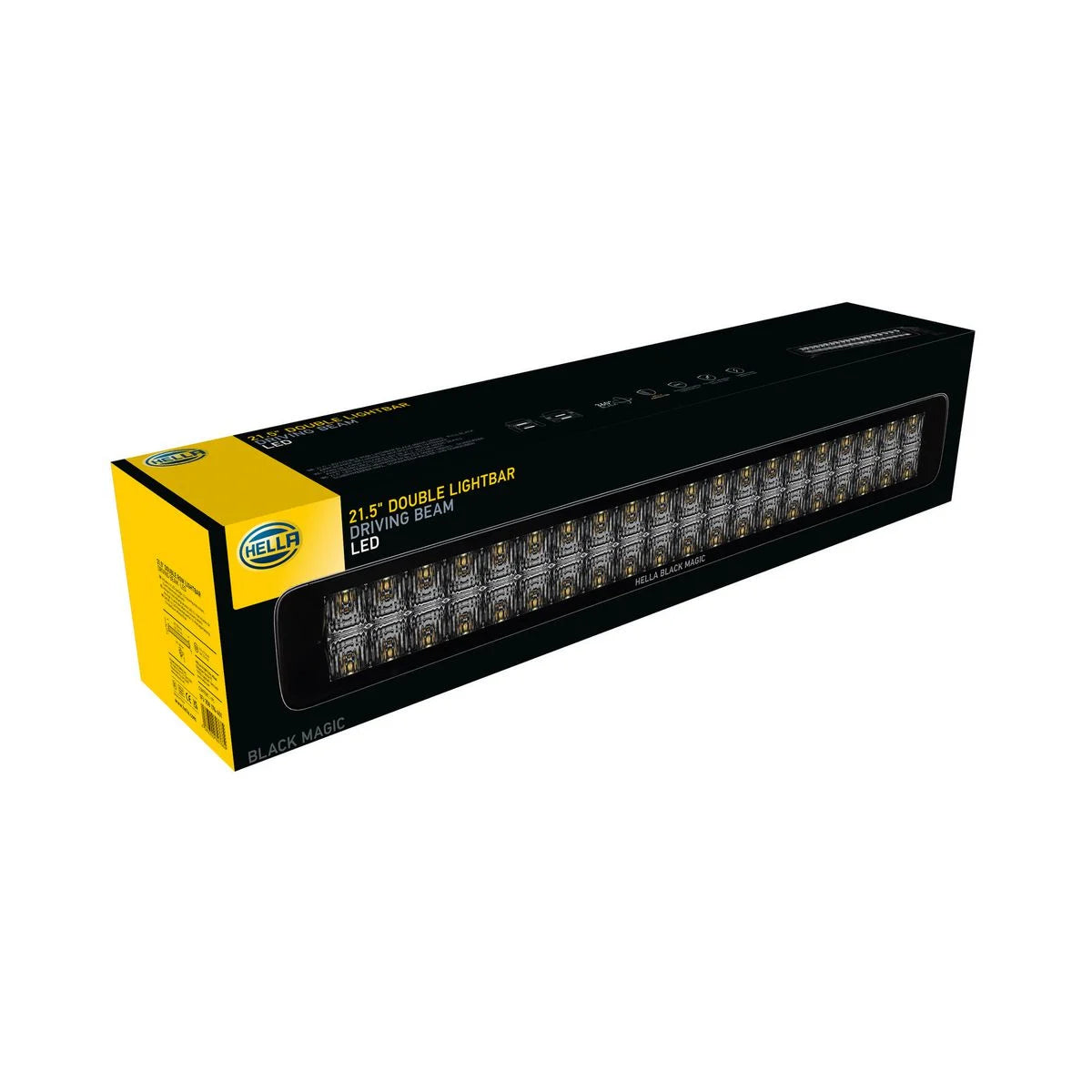 HELLA Black Magic Dual Row 21.5" LED Light Bar – 200W, 11000lm