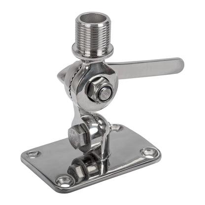 Marine Mount - 316 Stainless Steel 2-Way Adjustable Knock-Down Mount, 1"-14 UNS thread