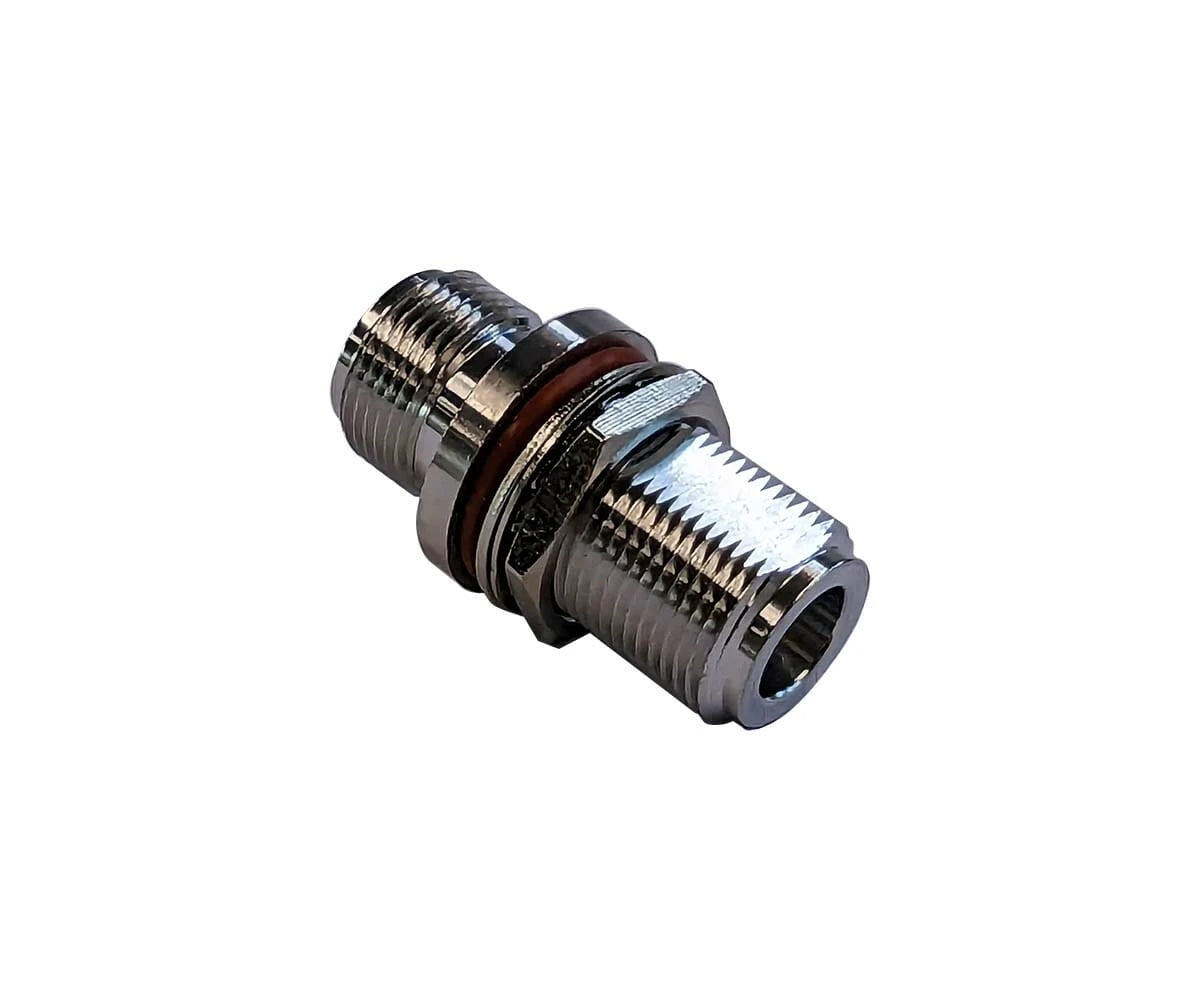 Powertec RF Adapter N Female to N Female, Bulkhead Rear Mount