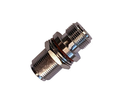 Powertec RF Adapter N Female to N Female, Bulkhead Rear Mount