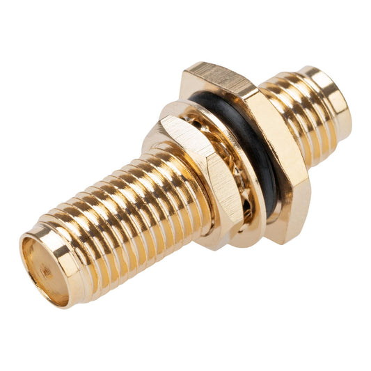 RF Adapter SMA Female to SMA Female, Bulkhead Rear Mount