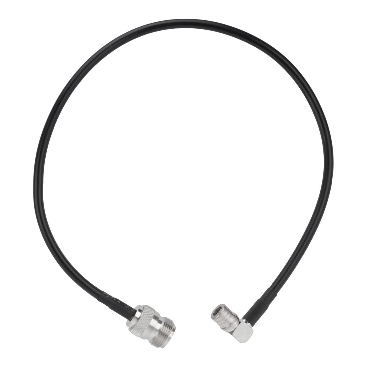 L-195 Patch Cable, N Female to QMA Male Right Angle, 40cm