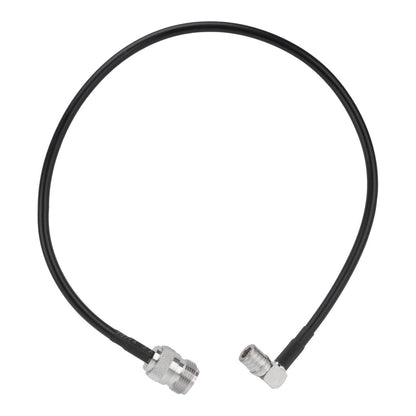 L-195 Patch Cable, N Female to QMA Male Right Angle, 40cm