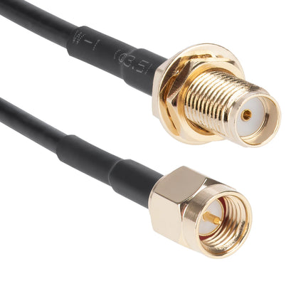 Powertec L-100 Patch Cable, SMA Female to SMA Male 18cm