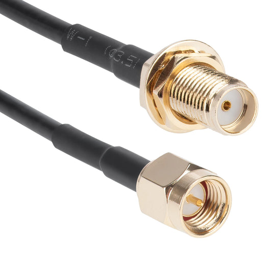 Powertec L-100 Patch Cable, SMA Female to SMA Male 18cm