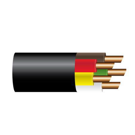 OEX 2.5mm 5 Core Trailer Cable, With Black Sheath - 10m Blister Pack