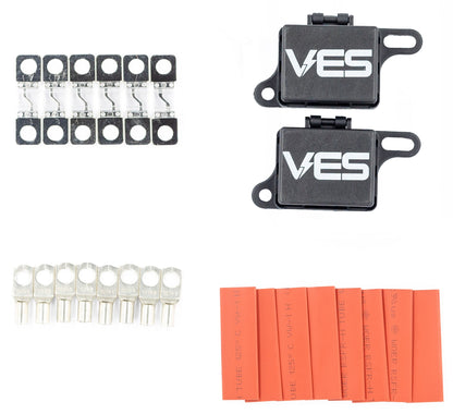 Midi Fuse Kit Dual Holder 40 AMP 2 Holders 6 Fuses 8 Terminals 8 Heat shrink