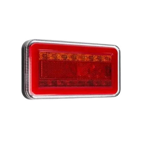 Roadvision LED Rear Combination Lamp 10-30V Stop/Tail/Ind/Ref Surface Mount 150x80mm Twin Pack Glow Park Lamp & Sequential Indicator