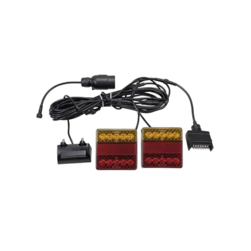 Roadvision 12V Stop/Tail/Ind/Ref/Lic Square 100 x 100mm + BR25B + 7TPF + 7TPR 6X4 Trailer Kit with LEDLink Harness