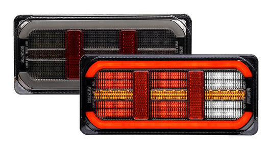 Roadvision LED Rear Combination Lamp 10-30V Stop/Tail/Ind/Rev/Ref 285x105mm