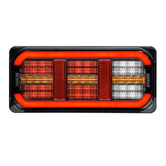 Roadvision LED Rear Combination Lamp 10-30V Stop/Tail/Ind/Rev/Ref Glowtech Tail 220x100x37mm