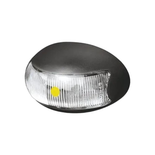 Roadvision 10-30V 2 LED Oval 60 X 37mm Clear Lens Black Base 2.5MT Cable Blister Pack