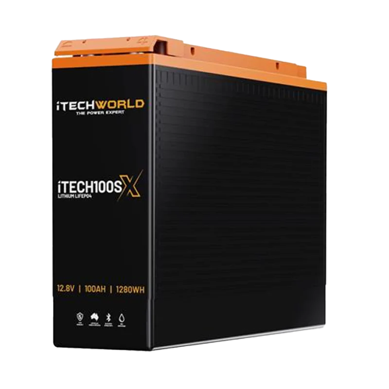 iTECH100SX Slim Deep Cycle Lithium Battery with Bluetooth LifePO4 100Ah