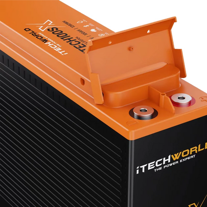 iTECH100SX Slim Deep Cycle Lithium Battery with Bluetooth LifePO4 100Ah