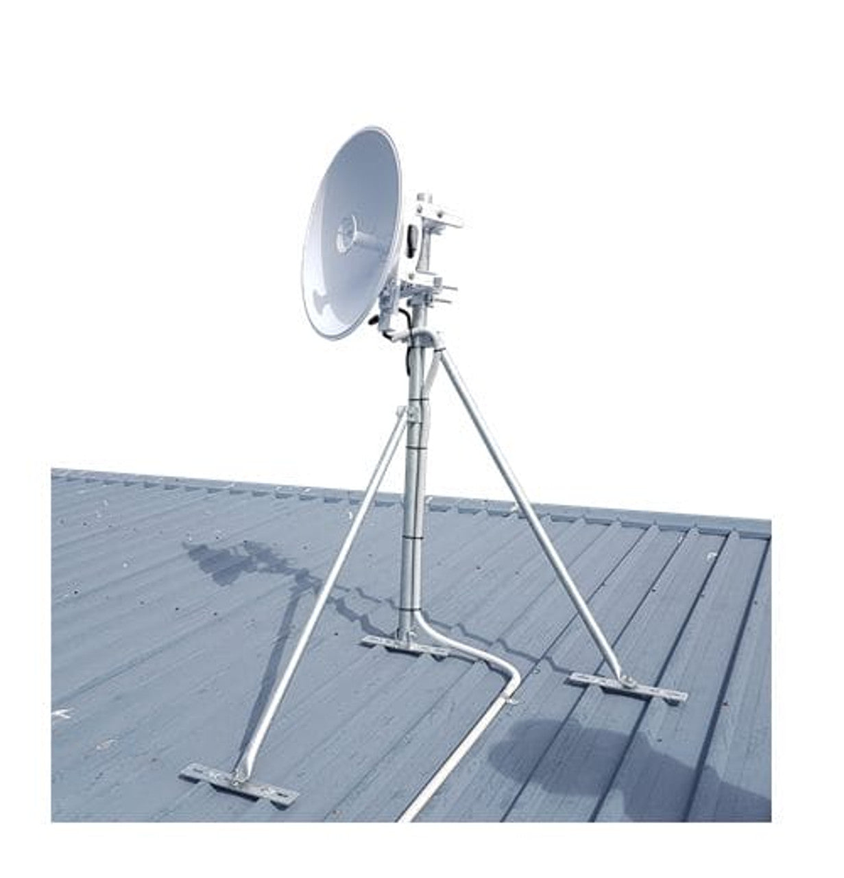 APAC Collared Hinged Roof Mast 3m (48mm) – 2-Piece Adjustable Steel Antenna Mount
