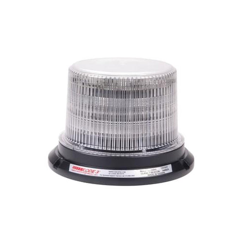 LED Beacon 12 LED Clear Lens 12/24V Amber Fixed Mount