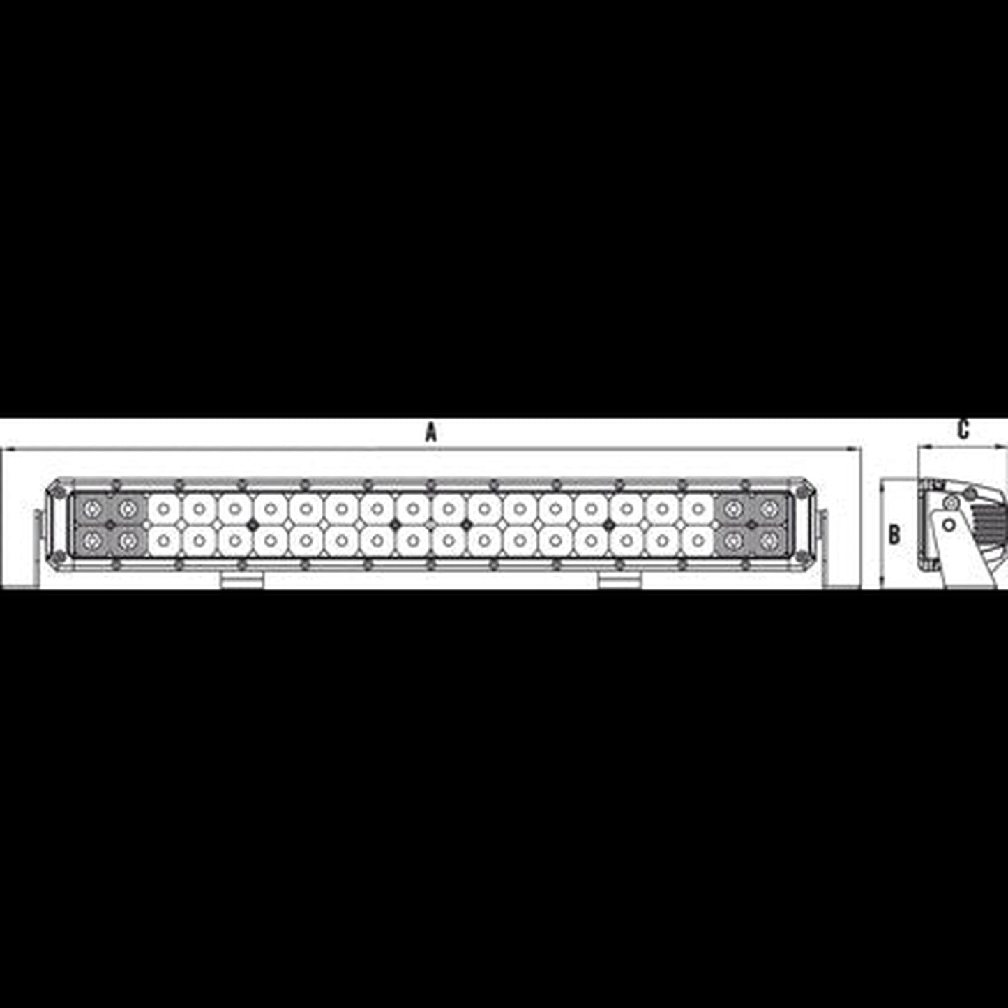 ESSENTIALS DRE Series Double Row L.E.D. High Performance Low Range Driving Bar Lights ROADVISION