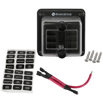 Enerdrive Fuse Block Panel Mount 6 In 6 Out with LEDs