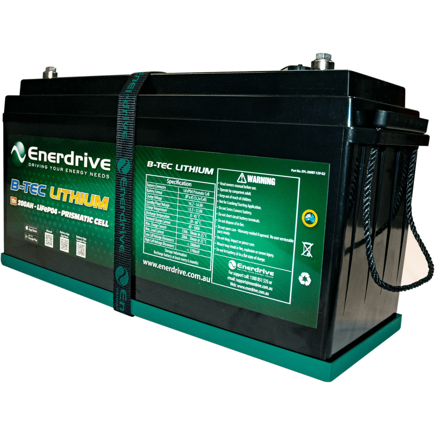 Enerdrive ePOWER B-TEC 200Ah Lithium Battery Only