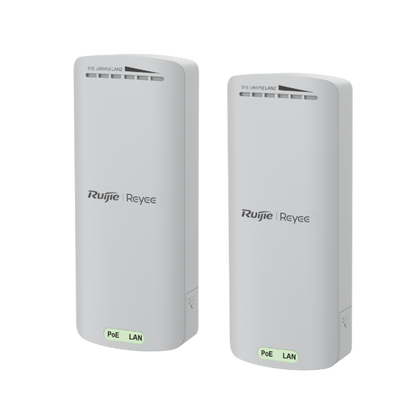 Ruijie Reyee RG-EST100-E 2.4GHz Wireless Bridge Kit (2-Pack, 300Mbps, 500m Range, 8dBi Antenna)