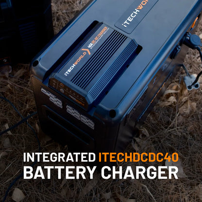 Premium GoFurther Dual Battery System With iTECHDCDC40 Battery Charger and iTECH120X PRO Lithium Battery with Bluetooth
