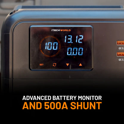 Premium GoFurther Dual Battery System With iTECHDCDC40 Battery Charger and iTECH120X PRO Lithium Battery with Bluetooth
