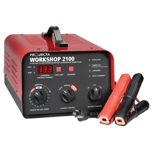 Projecta 6/12/24V Automatic & Manual 21 AMP 2 Stage Battery Charger - HDBC35