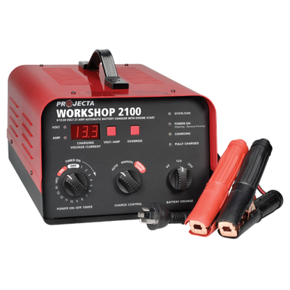 Projecta 6/12/24V Automatic & Manual 21 AMP 2 Stage Battery Charger - HDBC35