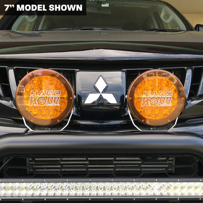 Hard Korr Orange Light Cover 7" - Pair