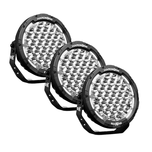 BZR-X Series 9″ LED Driving Lights (3 Pack w/Harness)