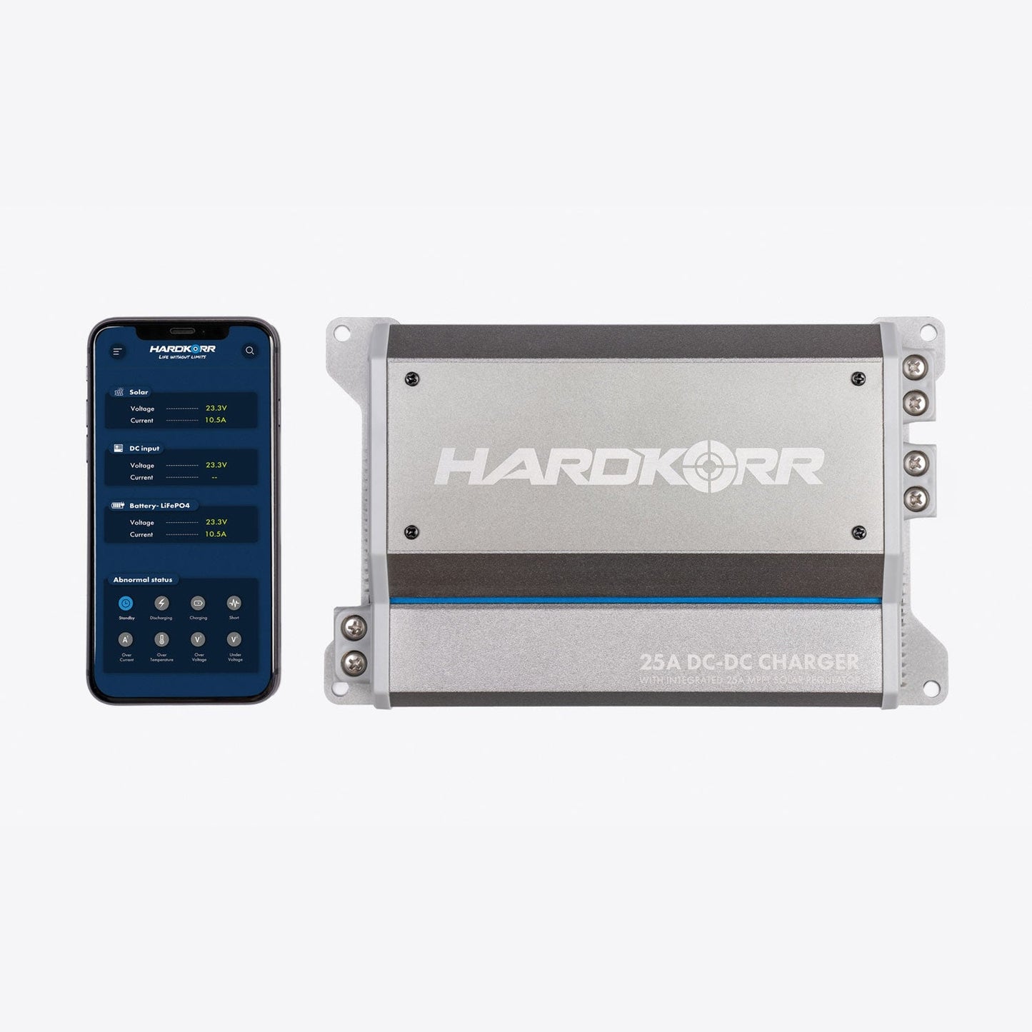 Hard Korr 25A DC-DC Battery Charger With MPPT Solar Regulator