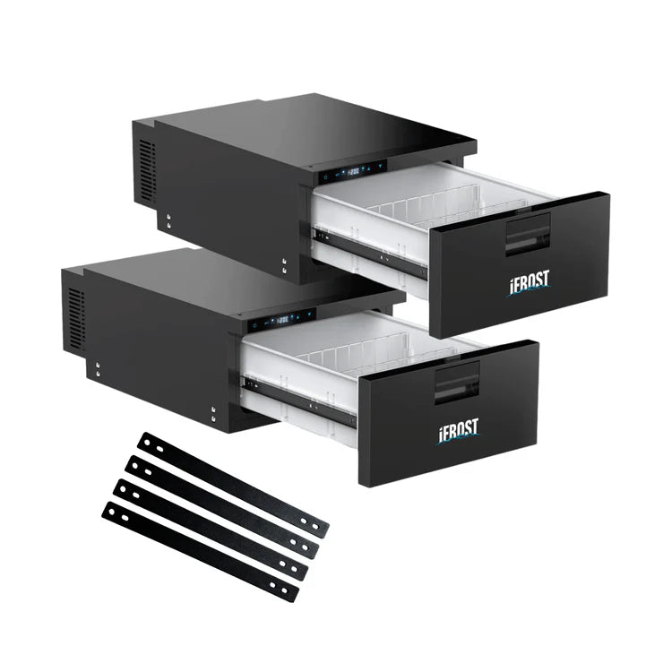 iTechworld 2 x iFROST Drawer Fridge Freezer 31L and Stacking Kit