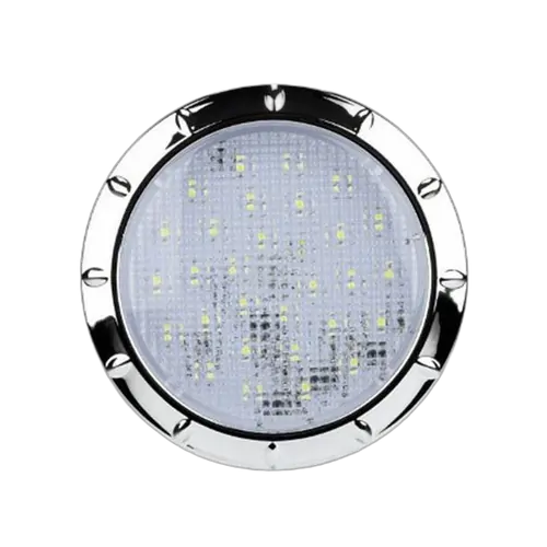 Roadvision LED Interior Lamp Chrome White Recessed 12V 30 LEDs 100mm Chrome Body