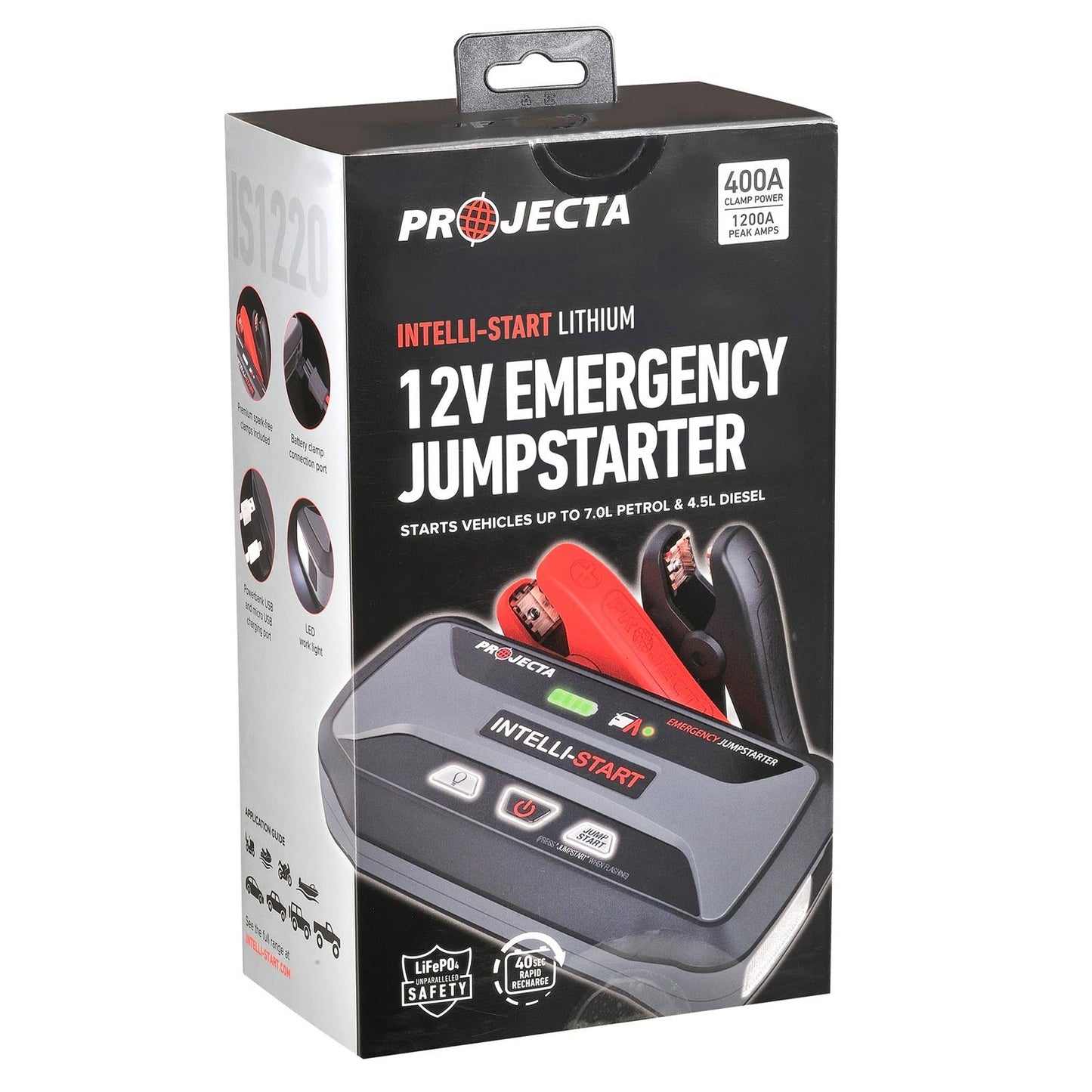 INTELLI-START 12V 1200A LITHIUM EMERGENCY JUMPSTARTER AND POWER BANK IS1220