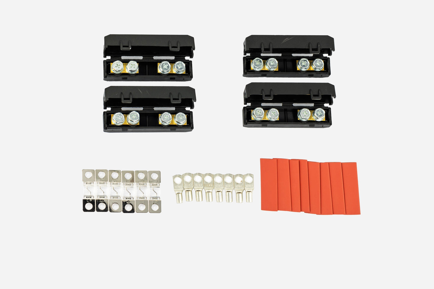 Midi Fuse Kit Inline 200 AMP 4 Holder 6 Fuses 8 Terminals 8 Heatshrink