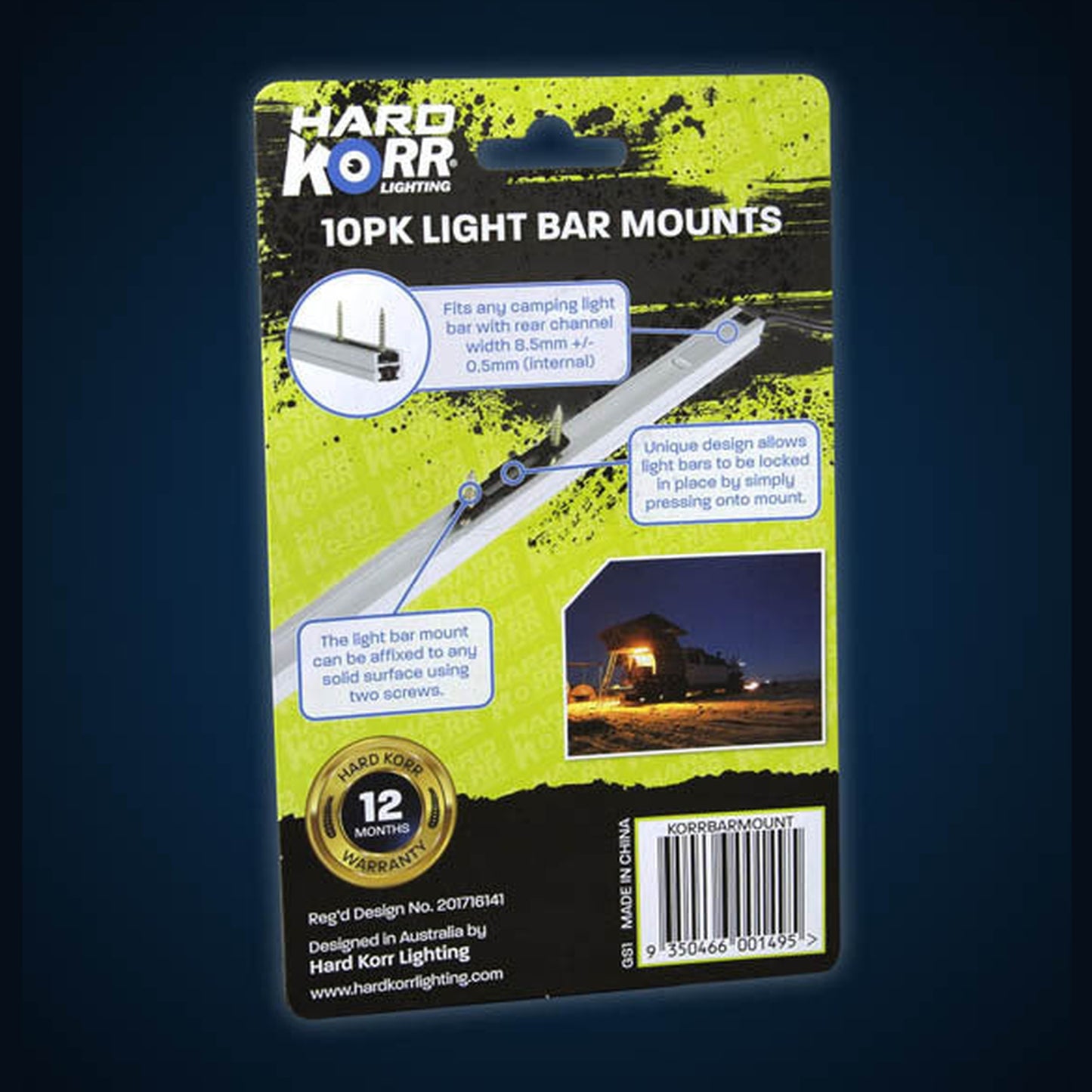 Hard Korr Light Bar Flush Mount Clips 10pk