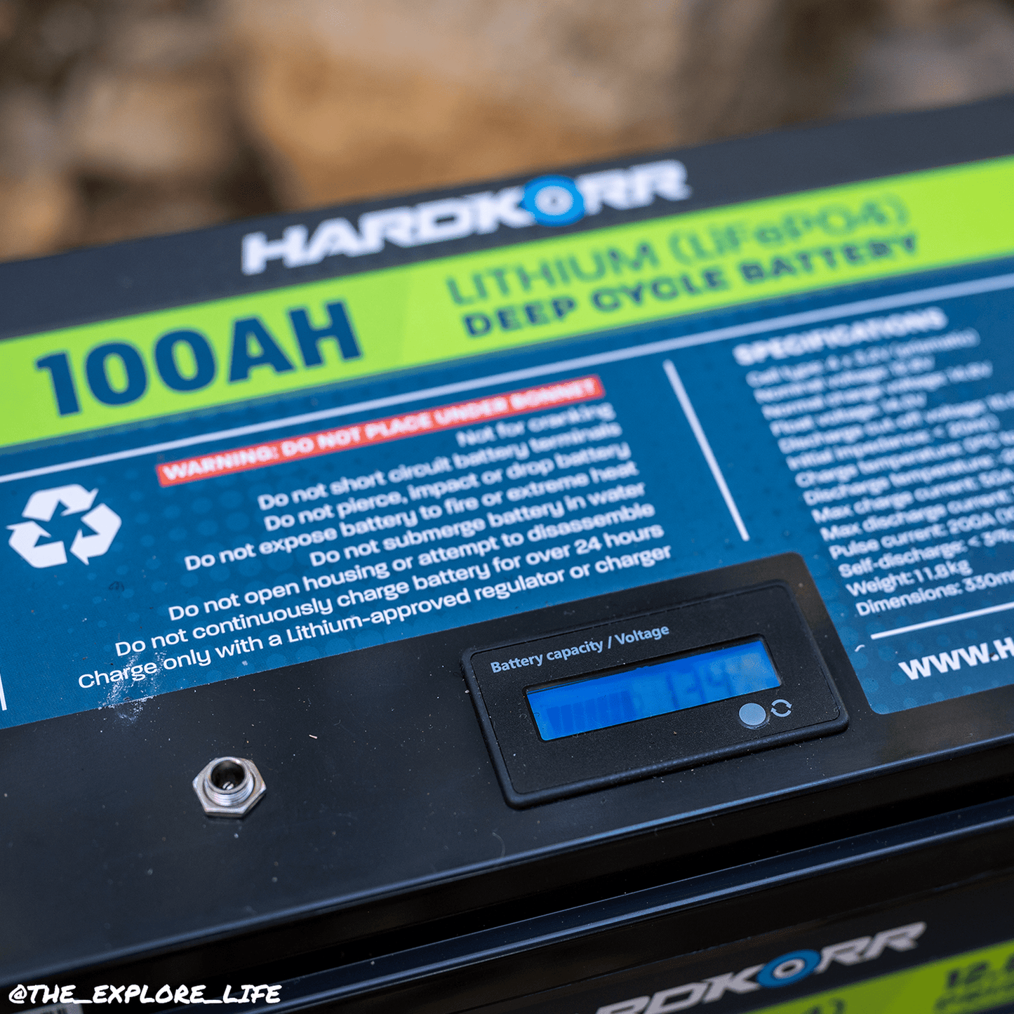 Hard Korr 100AH High-Discharge Lithium (LiFePO4) Deep Cycle Battery