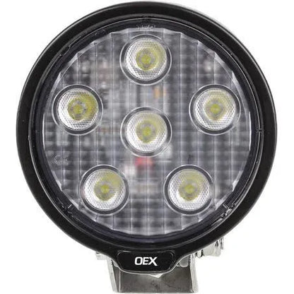 OEX WORK LIGHT ROUND 6 LED 12V24V CISPR25 RATED - LLX08203
