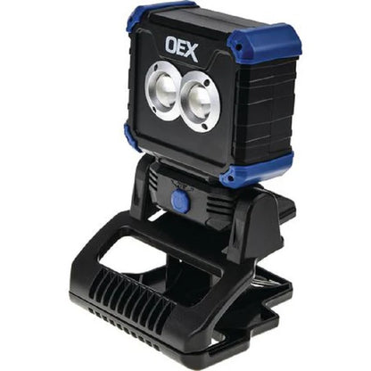OEX 450 LUMEN RECHARGEABLE LED FLOOD LIGHT WITH CLAMP